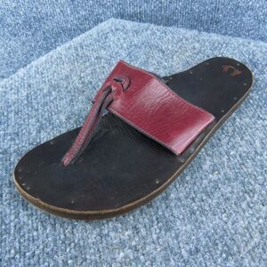 Jutta Neumann‎ Women Flip Flop Sandal Shoes Red Leather Size 6 Medium
